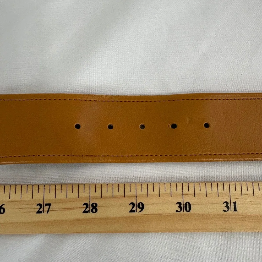 Brown Leather Belt Womens 31 in Animal Ornate Boho Elephant Zebra Lion‎ Western